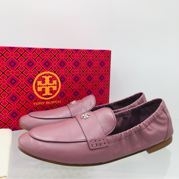 Tory Burch Ballet Flats Slip on Loafer Cipria Leather Women’s Size 9 M - Picture 1 of 15
